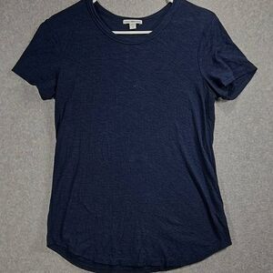 James Perse Casual Slub T-shirt Women Mauve Sz 2 Medium Short Sleeve WSVH3037CU
